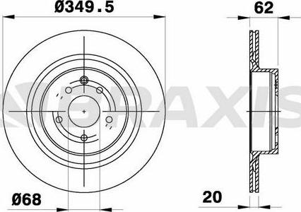 Braxis AE0761 - Brake Disc autospares.lv