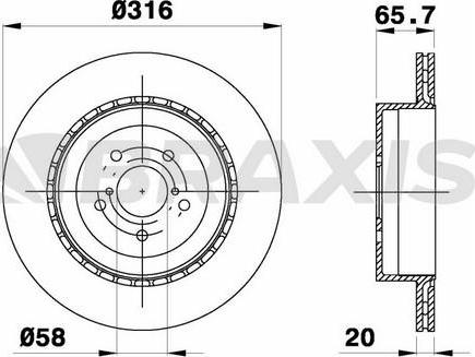 Braxis AE0763 - Brake Disc autospares.lv