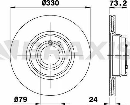 Braxis AE0708 - Brake Disc autospares.lv