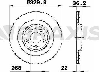 Braxis AE0714 - Brake Disc autospares.lv