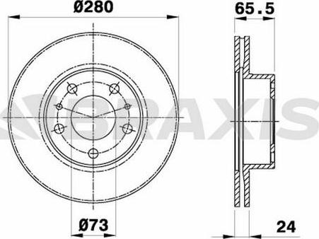 Braxis AE0718 - Brake Disc autospares.lv