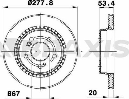 Braxis AE0788 - Brake Disc autospares.lv