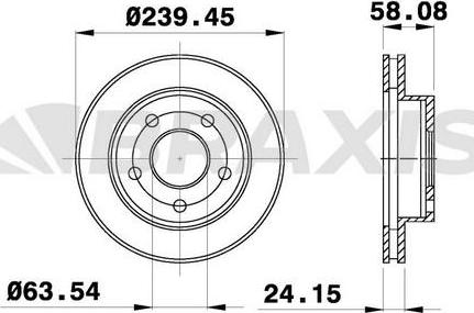 Braxis AE0782 - Brake Disc autospares.lv