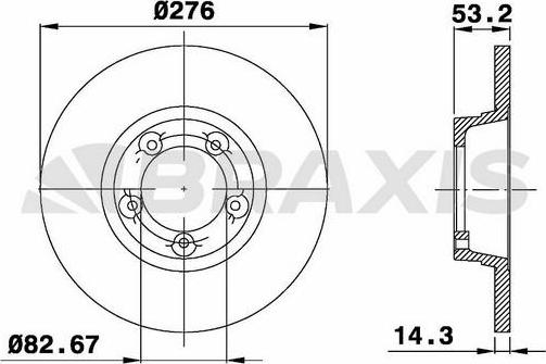 Braxis AE0733 - Brake Disc autospares.lv