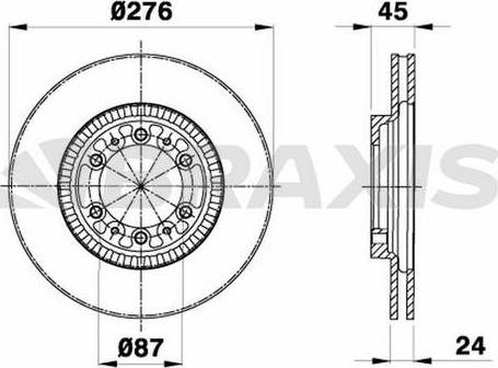 Braxis AE0721 - Brake Disc autospares.lv