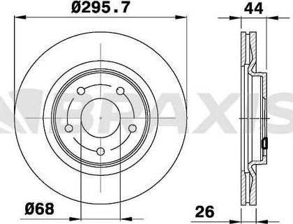 Braxis AE0779 - Brake Disc autospares.lv