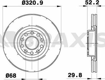 Braxis AE0771 - Brake Disc autospares.lv