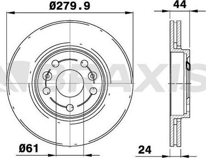 Braxis AE0777 - Brake Disc autospares.lv