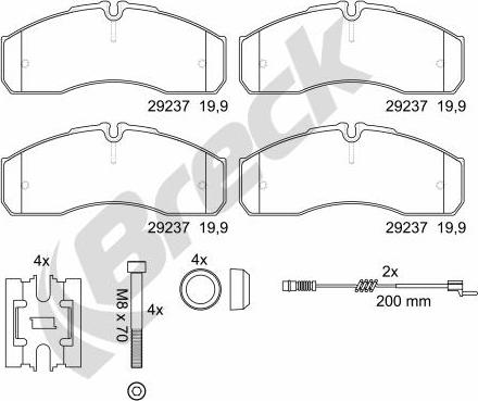 Breck 29237 00 703 10 - Brake Pad Set, disc brake autospares.lv