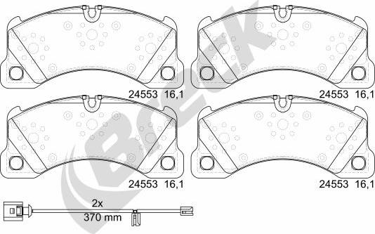 Breck 24553 00 553 00 - Brake Pad Set, disc brake autospares.lv