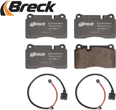 Breck 24098 00 551 00 - Brake Pad Set, disc brake autospares.lv