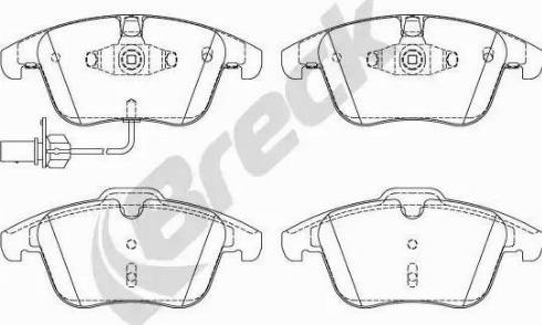 Breck 24706 00 701 10 - Brake Pad Set, disc brake autospares.lv