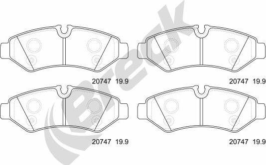 Breck 20747 00 703 00 - Brake Pad Set, disc brake autospares.lv