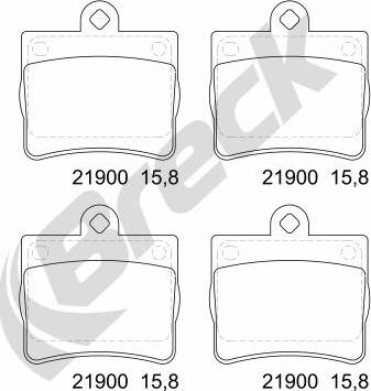 Breck 21900 00 702 00 - Brake Pad Set, disc brake autospares.lv