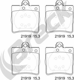 Breck 21919 00 702 00 - Brake Pad Set, disc brake autospares.lv