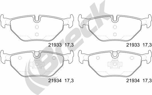 Breck 21934 00 704 00 - Brake Pad Set, disc brake autospares.lv