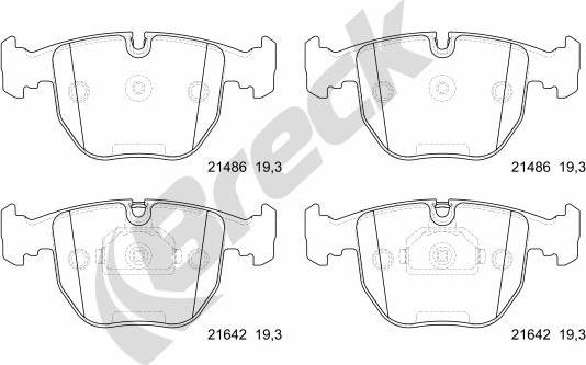 Breck 21486 00 701 10 - Brake Pad Set, disc brake autospares.lv