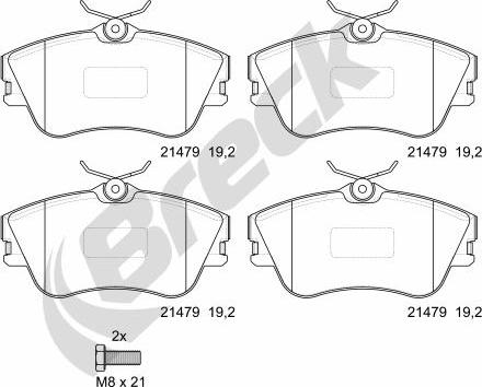 Breck 21479 00 703 00 - Brake Pad Set, disc brake autospares.lv