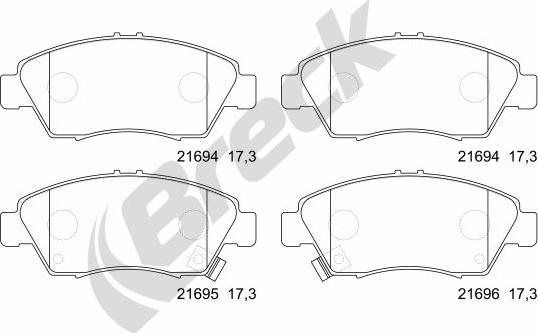 Breck 21694 00 701 10 - Brake Pad Set, disc brake autospares.lv