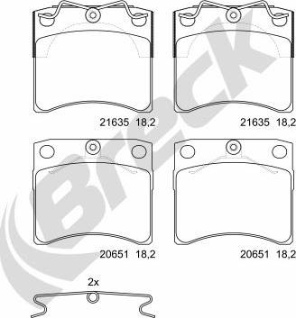 Breck 21635 00 703 00 - Brake Pad Set, disc brake autospares.lv