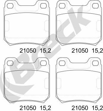 Breck 21050 00 704 00 - Brake Pad Set, disc brake autospares.lv