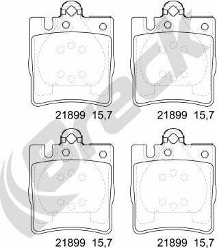 Breck 21899 00 702 20 - Brake Pad Set, disc brake autospares.lv