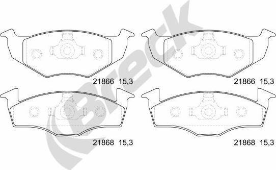 Breck 21866 00 702 00 - Brake Pad Set, disc brake autospares.lv