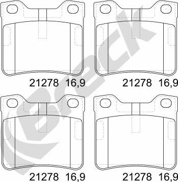 Breck 21278 10 701 00 - Brake Pad Set, disc brake autospares.lv