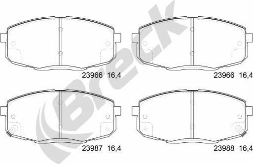 Breck 23966 00 701 10 - Brake Pad Set, disc brake autospares.lv