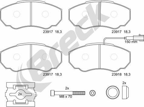 Breck 23917 00 703 10 - Brake Pad Set, disc brake autospares.lv