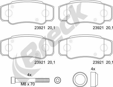 Breck 23921 00 703 00 - Brake Pad Set, disc brake autospares.lv