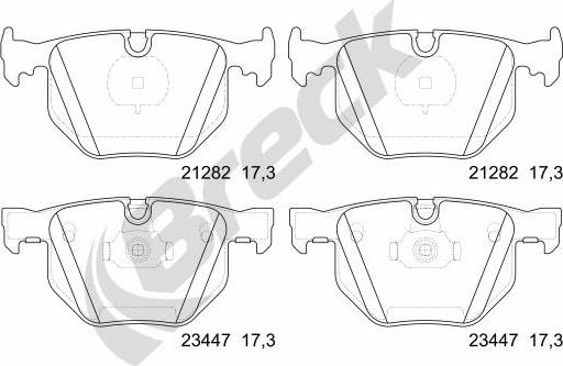 Breck 23447 00 554 00 - Brake Pad Set, disc brake autospares.lv