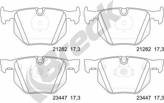 Breck 23447 00 702 00 - Brake Pad Set, disc brake autospares.lv