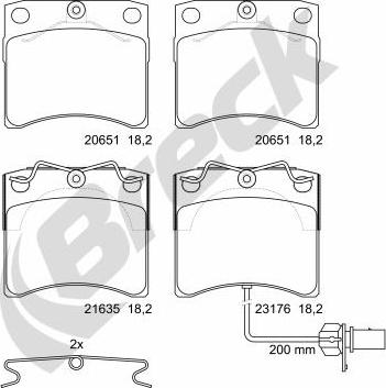 Breck 23176 00 703 10 - Brake Pad Set, disc brake autospares.lv