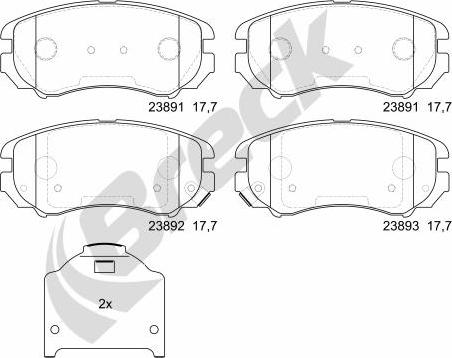 Breck 23891 00 701 10 - Brake Pad Set, disc brake autospares.lv