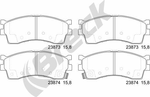 Breck 23873 00 501 10 - Brake Pad Set, disc brake autospares.lv