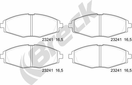 Breck 23241 00 702 00 - Brake Pad Set, disc brake autospares.lv