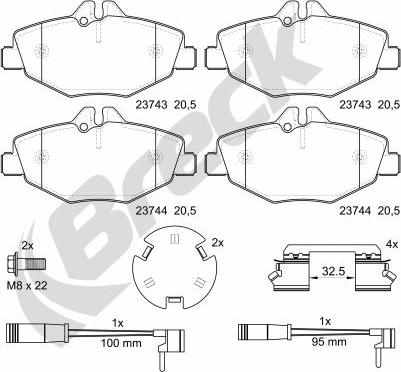 Breck 23743 00 701 10 - Brake Pad Set, disc brake autospares.lv