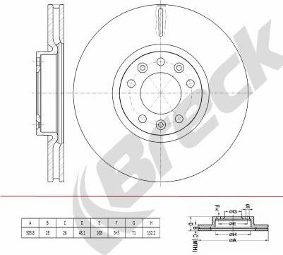 Breck BR 446 VA100 - Brake Disc autospares.lv