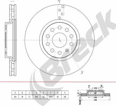 Breck BR 440 VA100 - Brake Disc autospares.lv