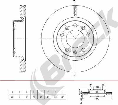 Breck BR 443 VA100 - Brake Disc autospares.lv