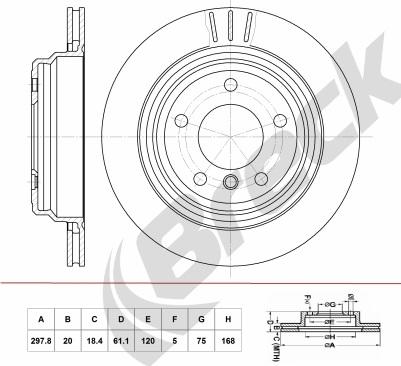 Breck BR 400 VA100 - Brake Disc autospares.lv