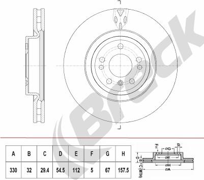 Breck BR 416 VH100 - Brake Disc autospares.lv