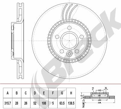 Breck BR 418 VH100 - Brake Disc autospares.lv