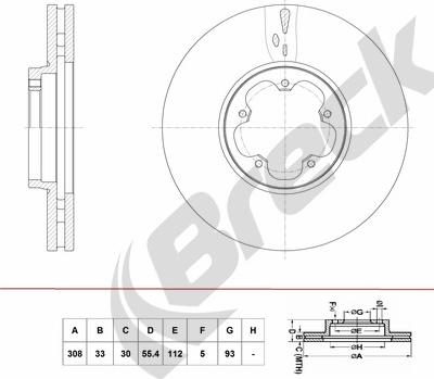 Breck BR 431 VA100 - Brake Disc autospares.lv