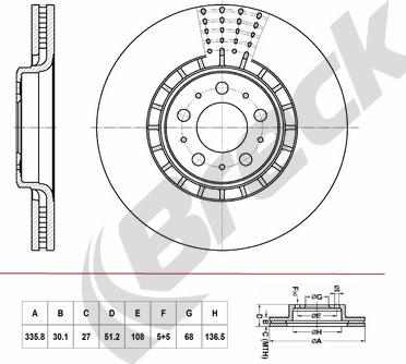 Breck BR 426 VH100 - Brake Disc autospares.lv