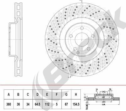 Breck BR 423 VH100 - Brake Disc autospares.lv