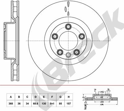 Breck BR 427 VH100 - Brake Disc autospares.lv