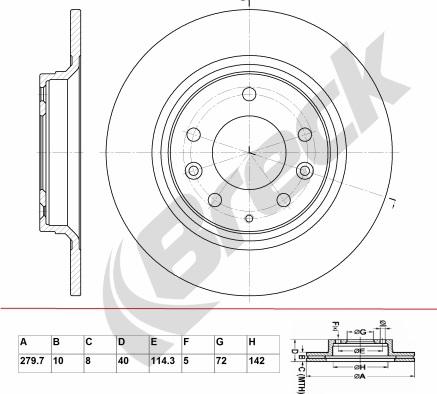 Breck BR 049 SA100 - Brake Disc autospares.lv