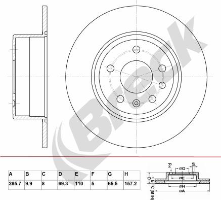 Breck BR 051 SA100 - Brake Disc autospares.lv